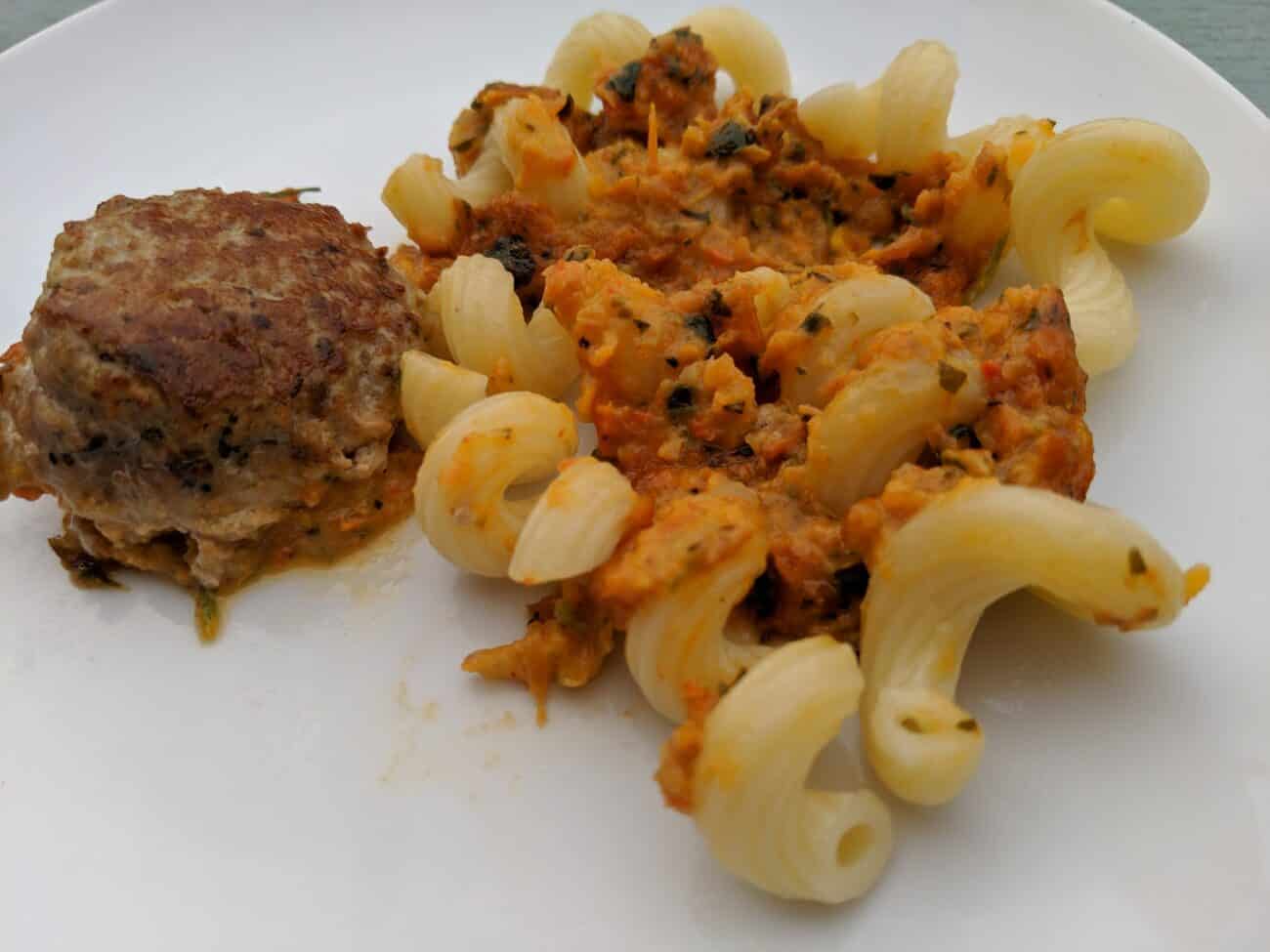 Turkey Meatballs in Roasted Vegetable Sauce