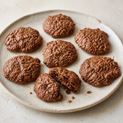 Soft homemade prune and oat biscuits