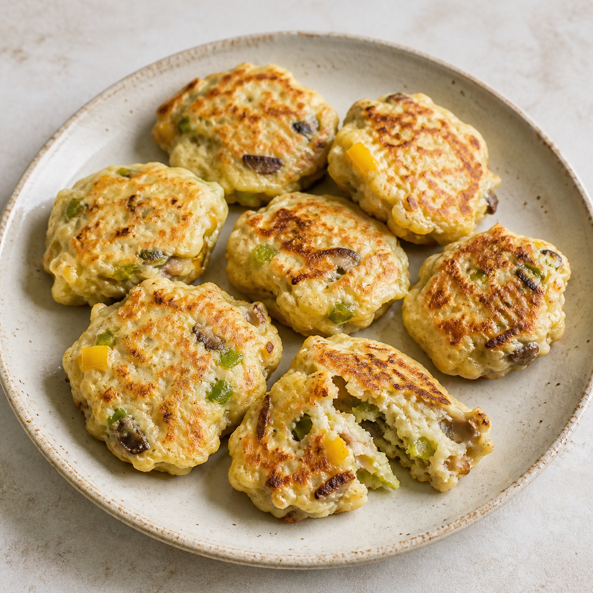 Homemade pan-cooked vegetable popovers
