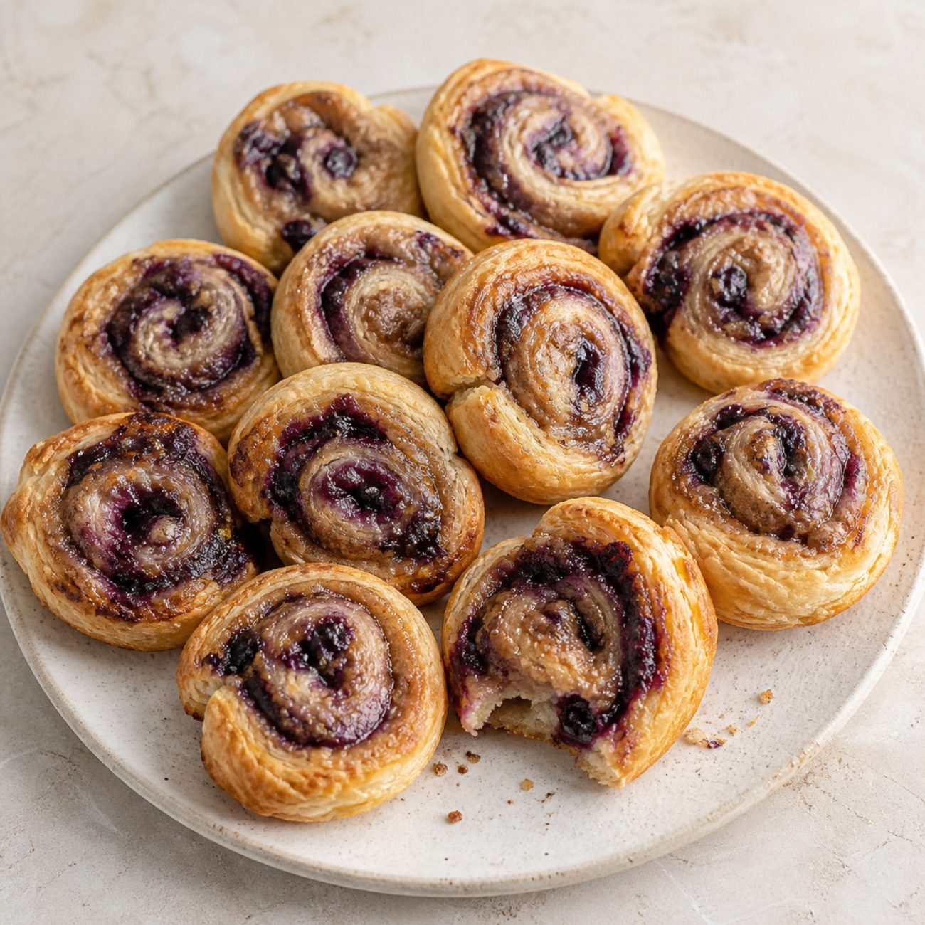 Cashew and Blueberry Pinwheels