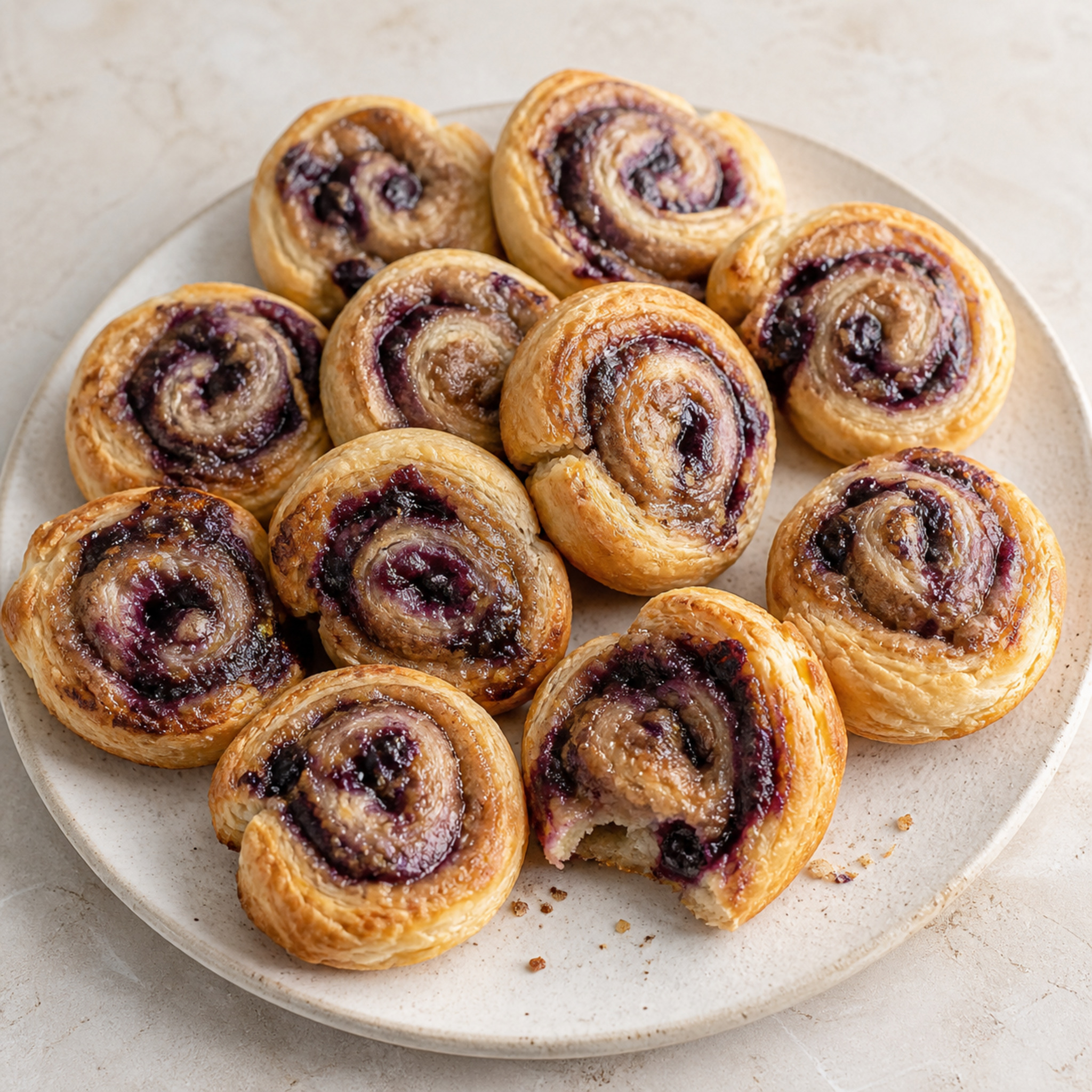Cashew and Blueberry Pinwheels
