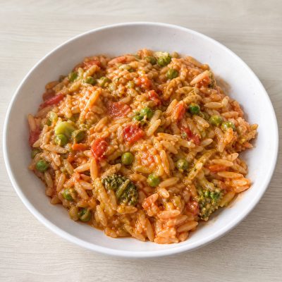 One-pan Cheese and Tomato Orzo