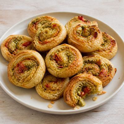 Pesto and Red Pepper Pinwheels