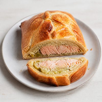 Salmon and Leek Wellington