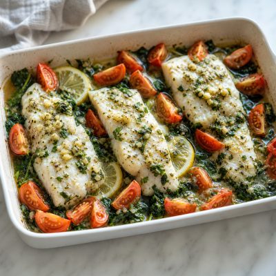 Lemon and Garlic Baked Cod