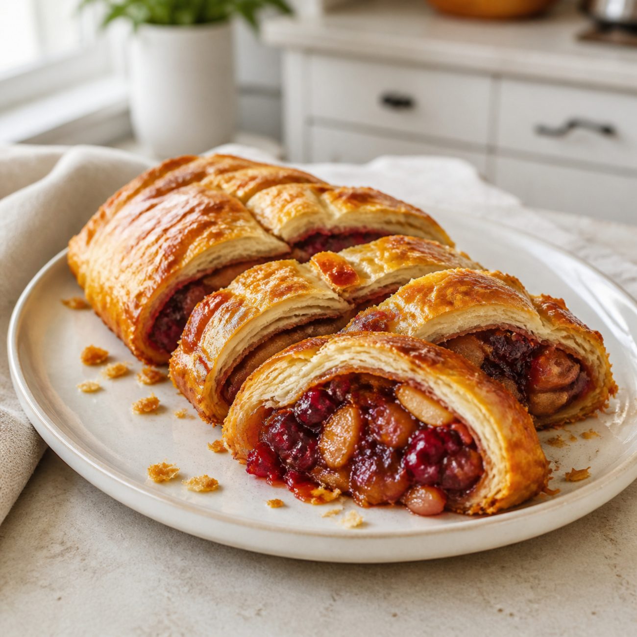 Festive Plum Strudel