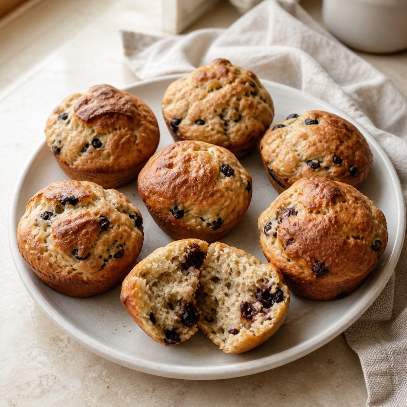 Mini Banana Currant Buns